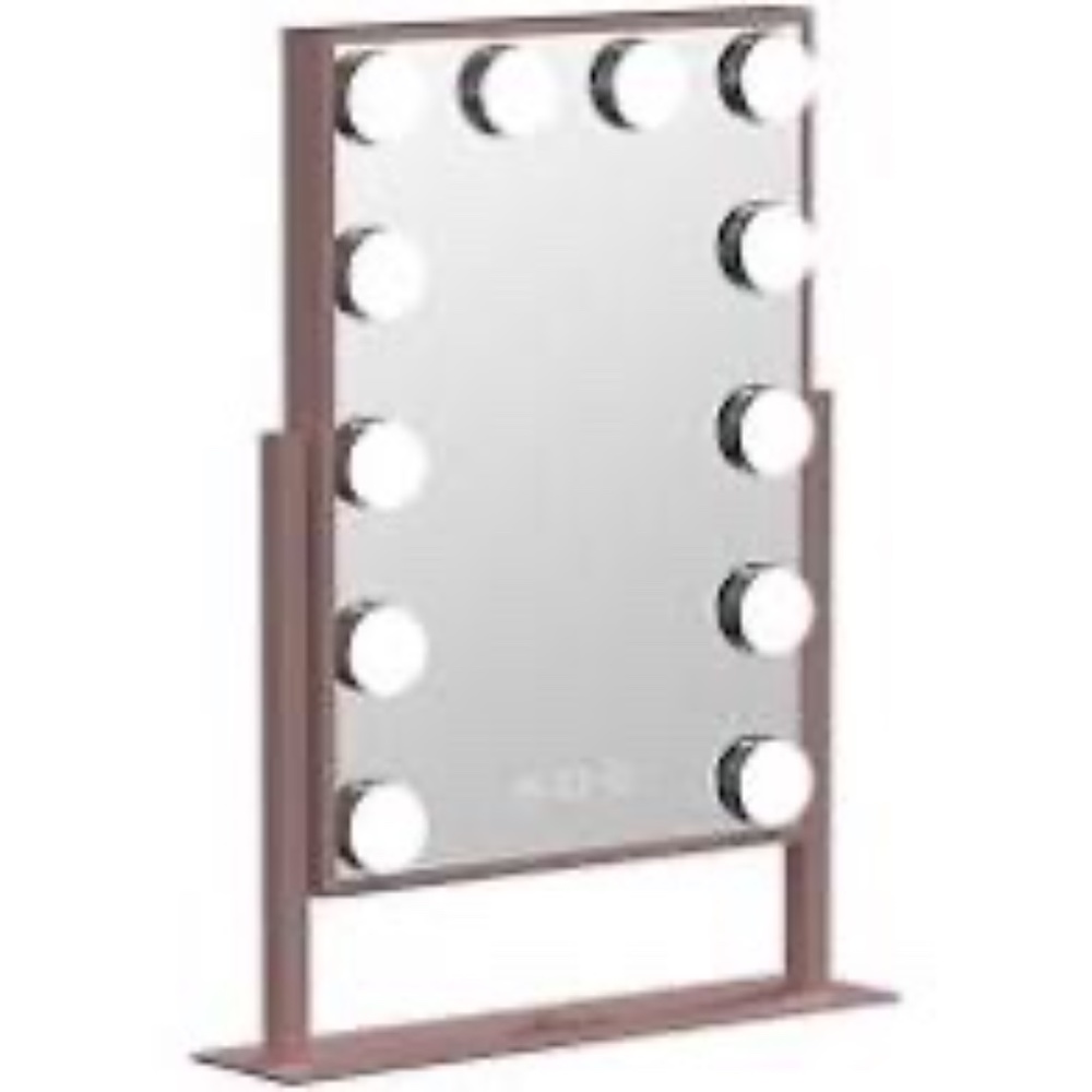NIB IMPRESSIONS HOLLYWOOD XL VANITY MIRROR ROSE GOLD - Picture 3 of 5